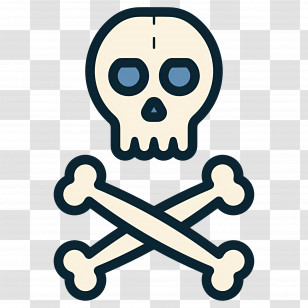 Poison Symbol - Skull And Crossbones Halloween Icon Transparent PNG