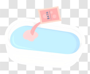 Icon - Blue Bathtub With Bath Powder Illustration Transparent PNG
