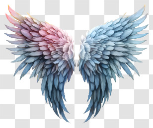 Watercolor Angel Wings - Colorful Angel Wings Transparent PNG