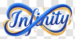 Infinity Logo - Blue And Gold Infinity Symbol Transparent PNG