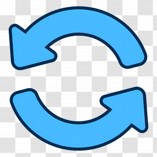 Circle Arrow - Blue Circular Refresh Arrows Transparent PNG