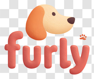 Furly Logo - Cute Furly Dog Logo Transparent PNG