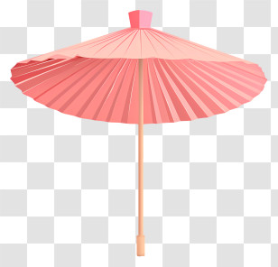 Pink Paper Parasol - Traditional Pink Paper Parasol Illustration Transparent PNG