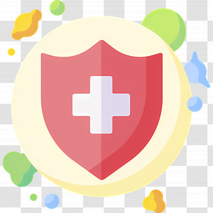 Immunity - Shield With Cross For Protection Transparent PNG