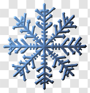 Snowflake - Intricate Blue Snowflake Design Transparent PNG