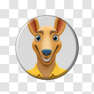 Kangaroo - Smiling Kangaroo Cartoon Transparent PNG