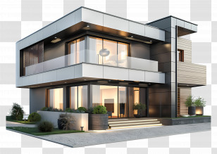 Modern House - Modern House With Contemporary Architecture Transparent PNG