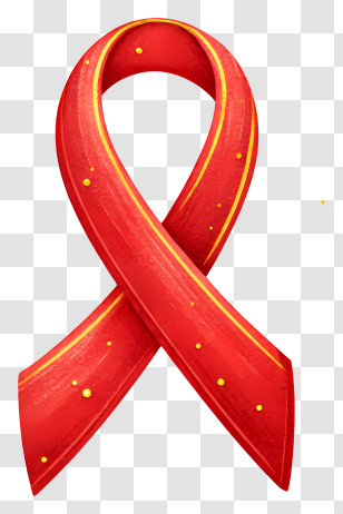 Shining Red Satin Ribbon - Red Awareness Ribbon Icon Transparent PNG