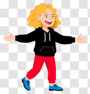 Woman Laughing - Joyful Child With Open Arms Transparent PNG