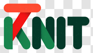 Knit Logo - KNIT Colorful Text Logo Transparent PNG