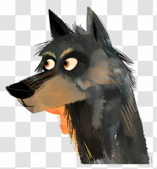 Wolf - Cartoon Wolf Illustration Transparent PNG