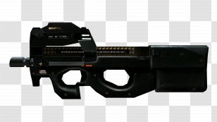 FN P90 Weapon Airsoft Guns Firearm - Flower - Machine Gun Transparent PNG