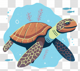 Sea Turtle Swimming - Swimming Sea Turtle In Ocean Transparent PNG