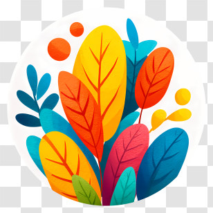 Leaf Icon - Colorful Leaves In Nature Transparent PNG