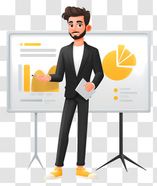 Business Report Presentation - Business Presentation With Charts Transparent PNG