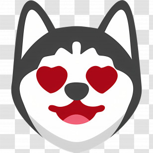 Dog Emoji - Dog With Heart Eyes Emoji Transparent PNG