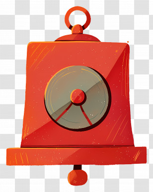 School Bell - Red Fire Alarm Bell Transparent PNG
