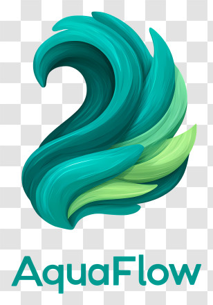 Aquaflow Logo - AquaFlow Teal Water Swirl Logo Transparent PNG