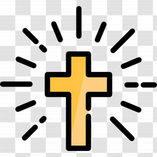 Christian Cross - Radiant Cross Symbol Of Faith Transparent PNG