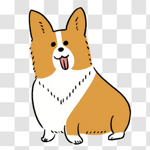 Cartoon - Cute Corgi Dog Illustration Transparent PNG