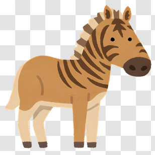 Nature - Cute Zebra In Cartoon Style Transparent PNG