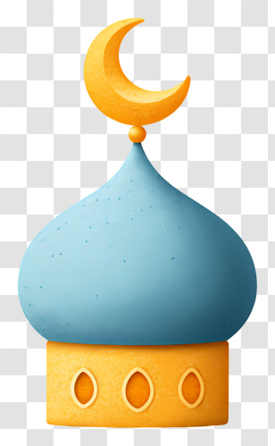 Ramadan Dome - Blue Mosque Dome With Crescent Transparent PNG