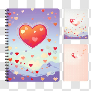 Diary Template
 - Heart Notebook For Love Journals Transparent PNG