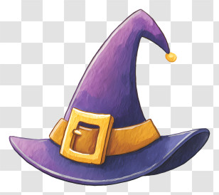 Watercolor Witch Hat - Purple Witch Hat Transparent PNG