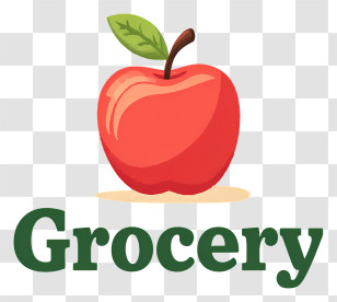 Grocery Logo - Red Apple Grocery Logo Transparent PNG