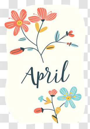 Hello April - Floral Artwork Representing April Transparent PNG