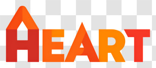 Heart Logo - Orange HEART Logo Wordmark Transparent PNG