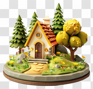 Little House - Small Cute Doodle House Transparent PNG