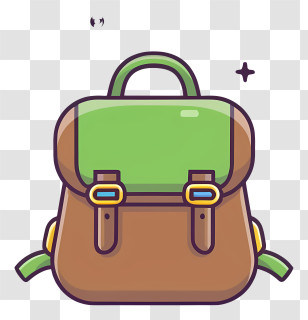 Brown Backpack - Green And Brown Backpack Transparent PNG
