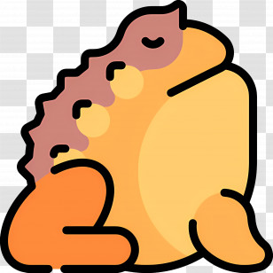 Toad - Stylized Orange Frog Illustration Transparent PNG