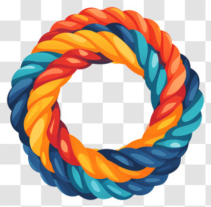 Rope Circle - Colorful Circular Braid Illustration Transparent PNG