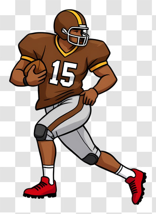 American Football Player - Football Player Running With Ball Transparent PNG