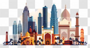 Mumbai - World Landmarks And Skyline Illustration Transparent PNG