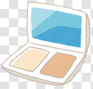 Makeup - Open Makeup Compact With Mirror Transparent PNG