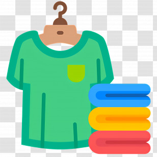 Hanging Cloth - Green Shirt On Hanger Transparent PNG