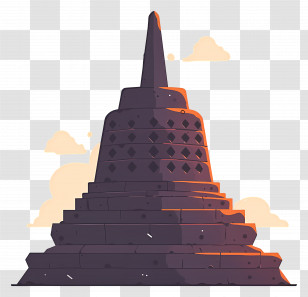 Borobudur - Buddhist Stupa Monument Transparent PNG