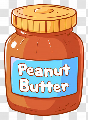 Peanut Butter - Illustration Of Peanut Butter Jar Transparent PNG