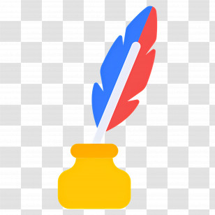 Feather Ink - Quill And Ink Pot Transparent PNG