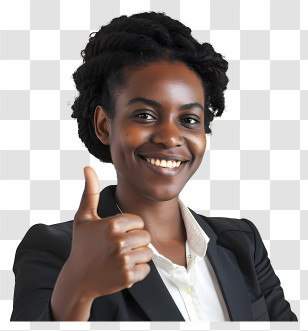 Thumbs Up Woman - Smiling Woman Giving Thumbs Up Transparent PNG