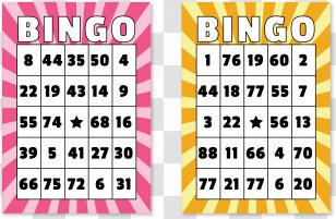 Bingo Cards Game Number - Vector Illustration Transparent PNG