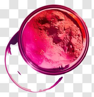 Holi Powders - Pink Blush Powder In Compact Transparent PNG