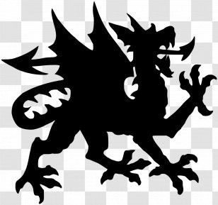 Flag Of Wales Welsh Dragon Chinese - Silhouette Transparent PNG