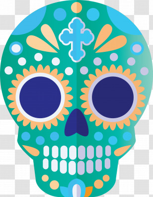Skull Mexico Sugar Skull Traditional Skull Transparent PNG