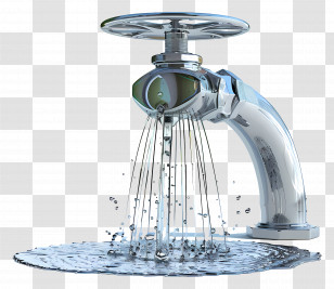 Water Sprinkler - Water Flowing From Faucet Transparent PNG