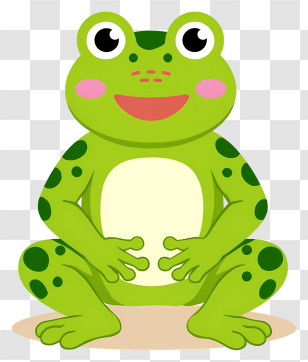 Cartoon Frog - Jumping Green Frog Transparent PNG