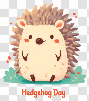National Hedgehog Day - Cute Hedgehog Day Celebration Illustration Transparent PNG